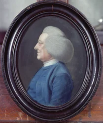 Porträt eines Mannes mit blauem Mantel
